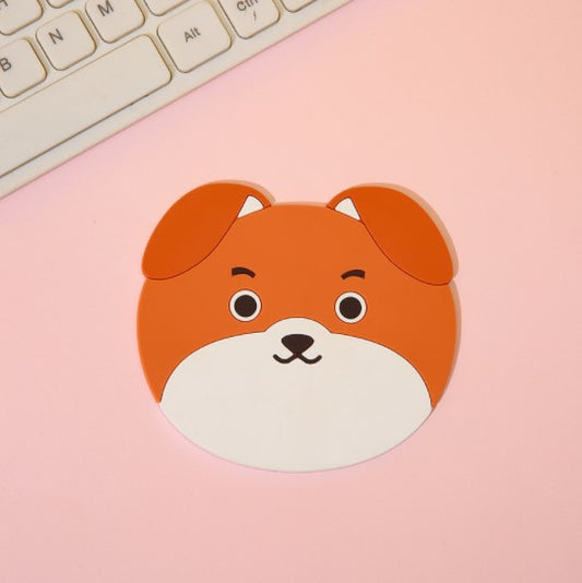 Cute Cat Silicone Coasters with Dog Expressions