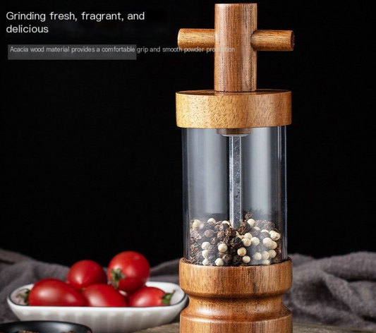 Creative Pepper Grinder with Acrylic and Acacia Wood
