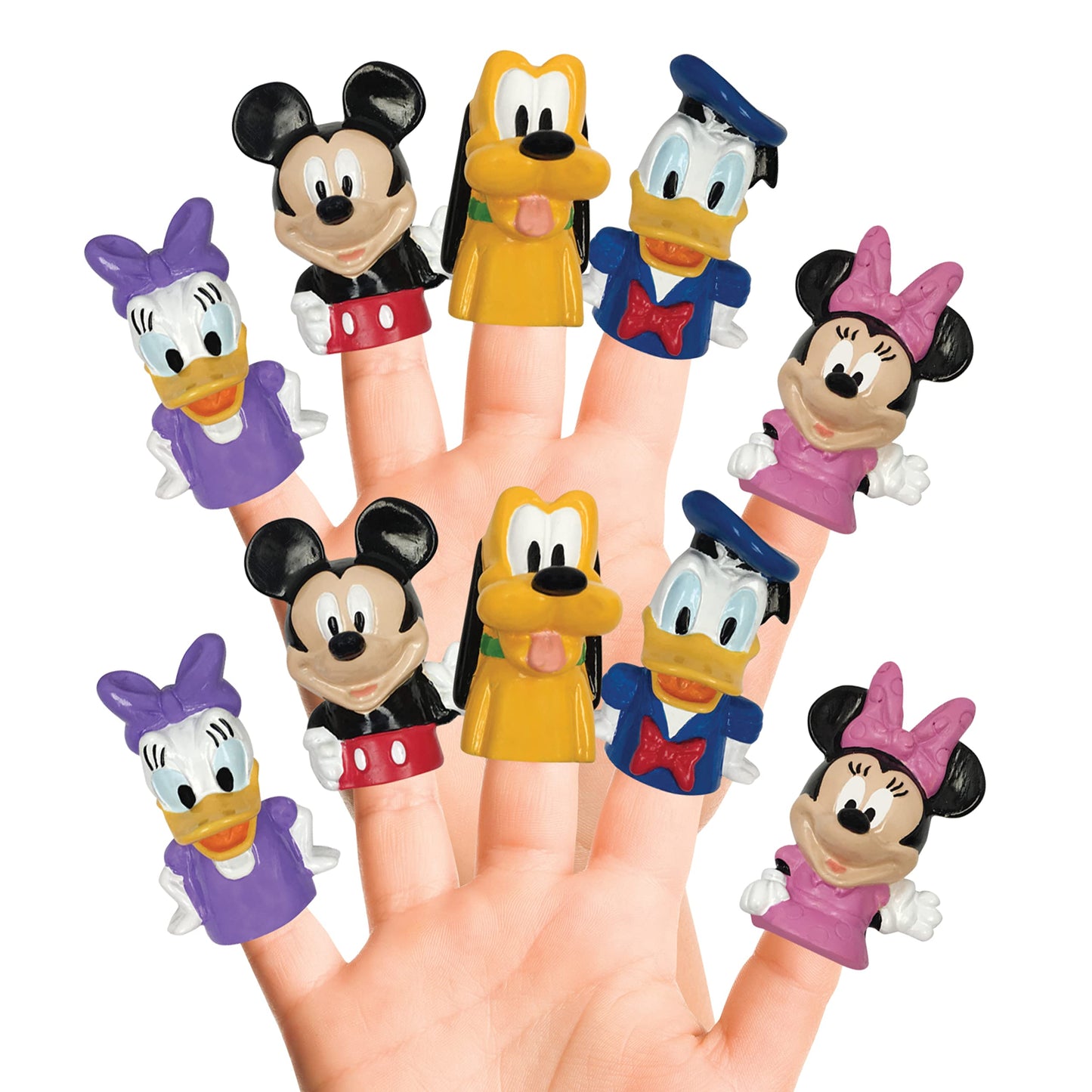 Disney Mickey Mouse & Friends - Juego de 10 marionetas de dedo, recuerdos de fiesta, juguetes educativos para el baño, juguetes flotantes para la piscina, juguetes de playa, juguetes de dedo para el recreo