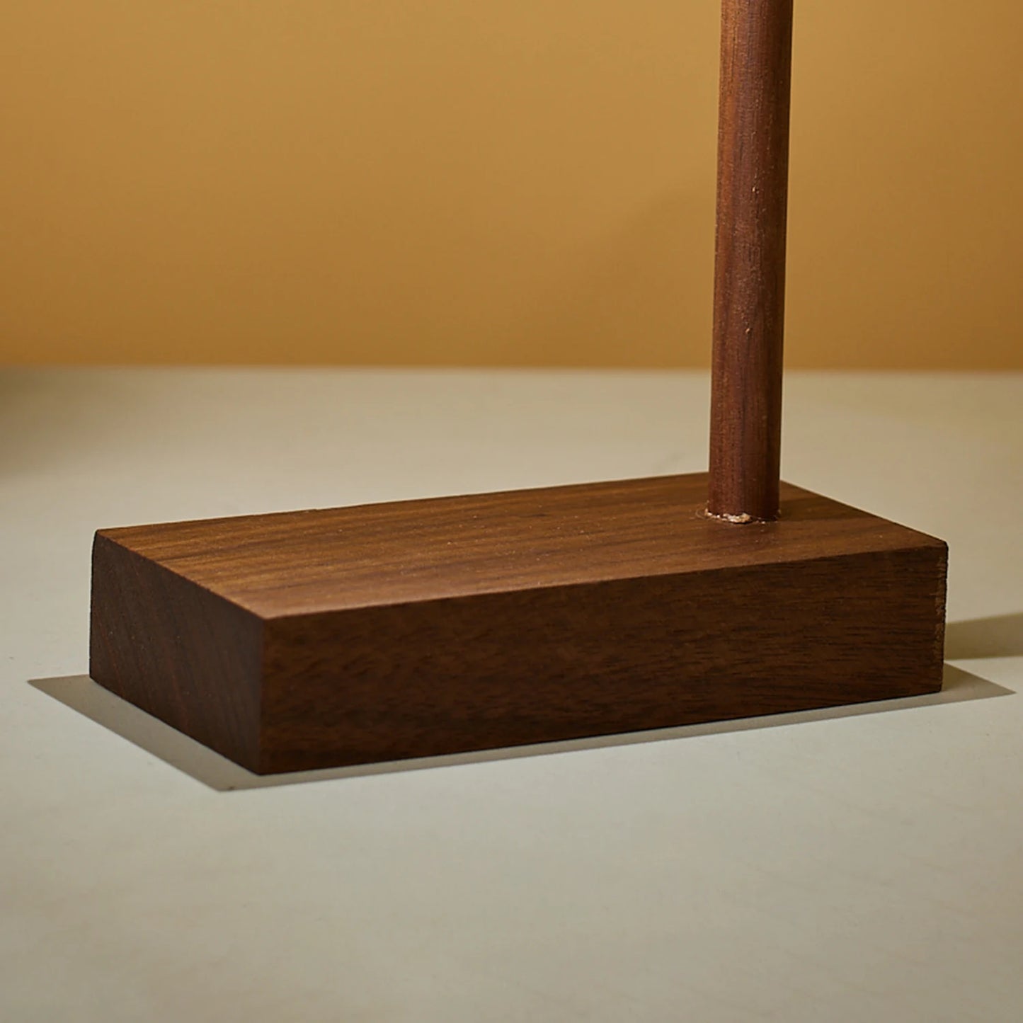 Wooden Retro Table Lamp – Walnut LED Night Light with Rotary Switch for Bedroom & Desk