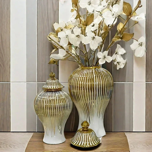 European Ceramic Jar Vase