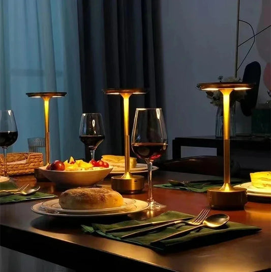 USB Rechargeable Aluminum Bar Table Lamp – Dimmable Touch Lamp