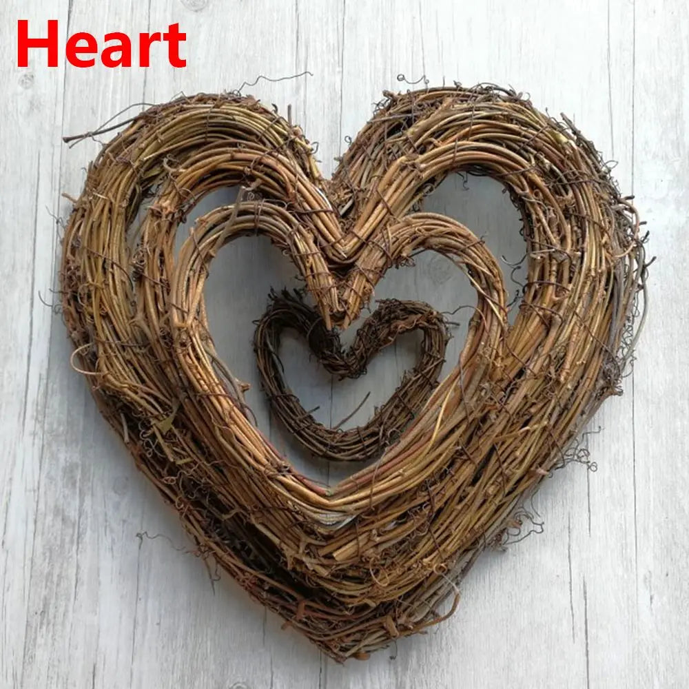 8-30CM Christmas Artificial Wreath Wicker Vine Ring Festival Rattan Garland Xmas Party Decoration Garlands