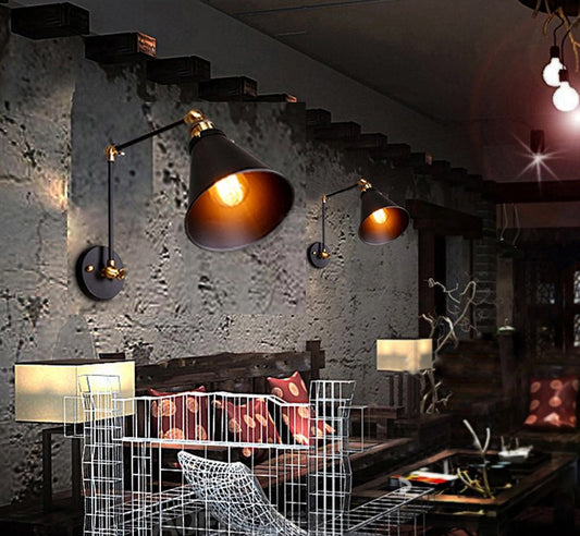 RetroFlex E27 Industrial Wall Lamp