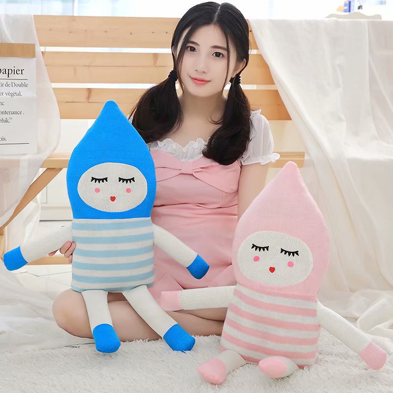 Juguete de peluche de muñeca puntiaguda tejida para la decoración de la habitación de los niños