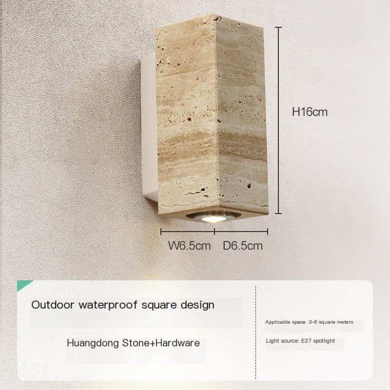 Japanese Wabi-Sabi Style Wooden Bedside Wall Lamp