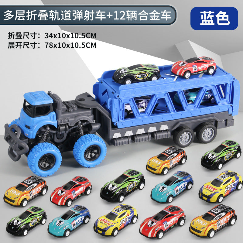 Large Transforming Truck with Storage for Boys' Toys