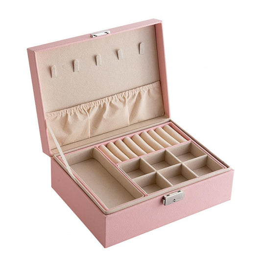 Double Layer Portable Jewelry Box Organizer for Travel