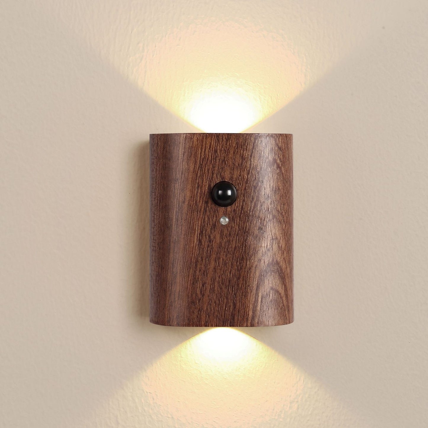 Solid Wood Grain Human Body Induction LED Wall Lamp