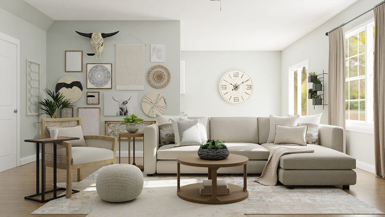 Modern wall art collection — canvas prints and sculptures