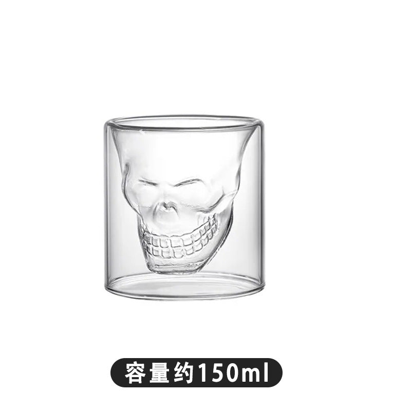 Creative Double-Layer Skull Cup for Cocktails (High Borosilicate)