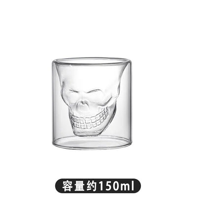 Creative Double-Layer Skull Cup for Cocktails (High Borosilicate)