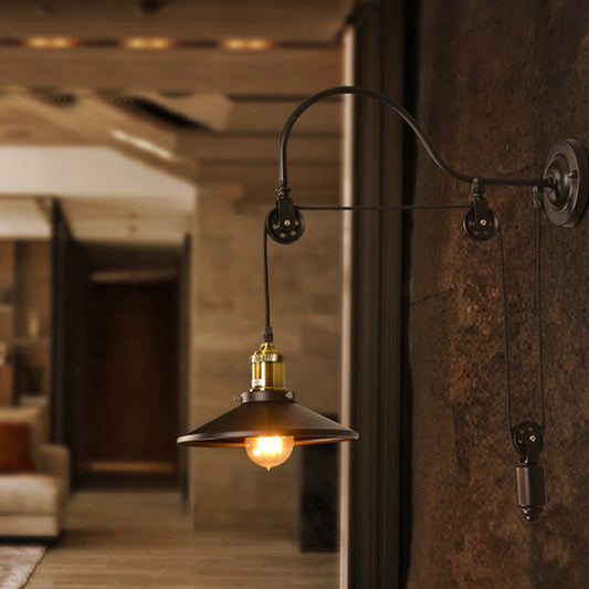 Vintage Industrial Wall Lamp for Bar and Café