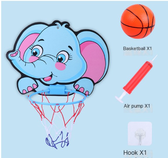 Wall-Mounted Indoor Basketball Hoop for Kids