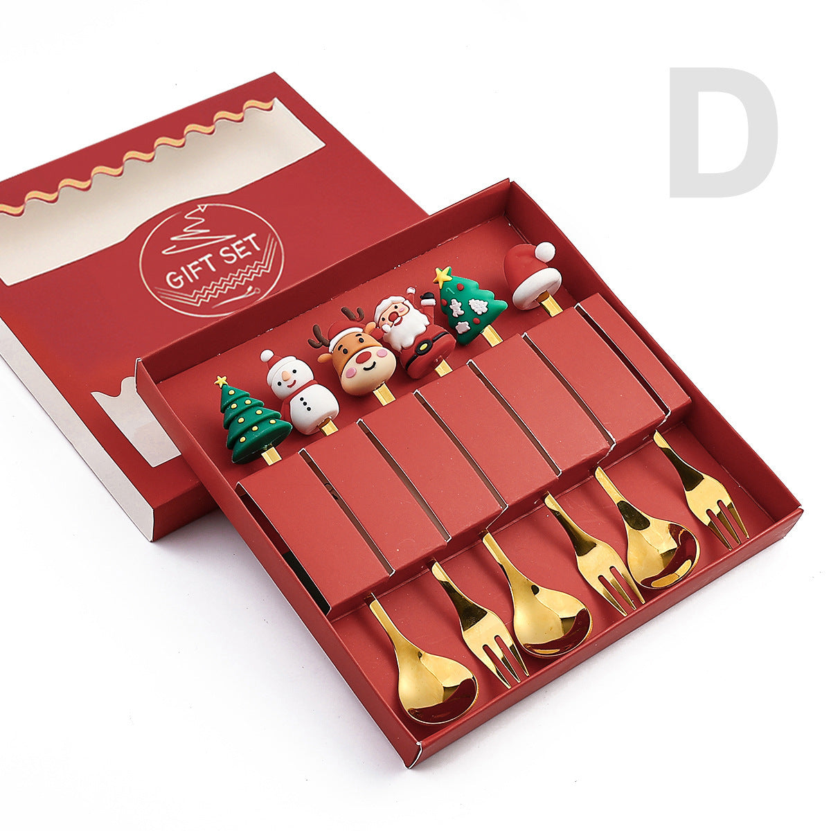 Cartoon Christmas Spoon Cutlery Set for Desserts