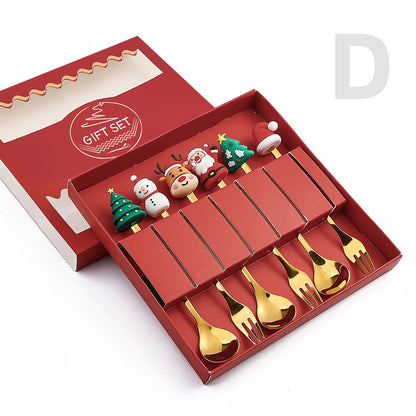 Cartoon Christmas Spoon Cutlery Set for Desserts