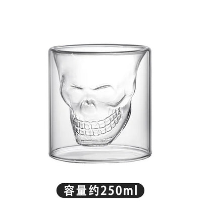 Creative Double-Layer Skull Cup for Cocktails (High Borosilicate)