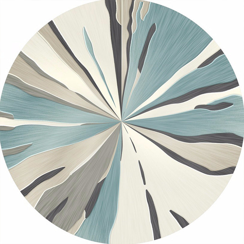 Nordic Style Round Living Room Carpet, Water-Resistant