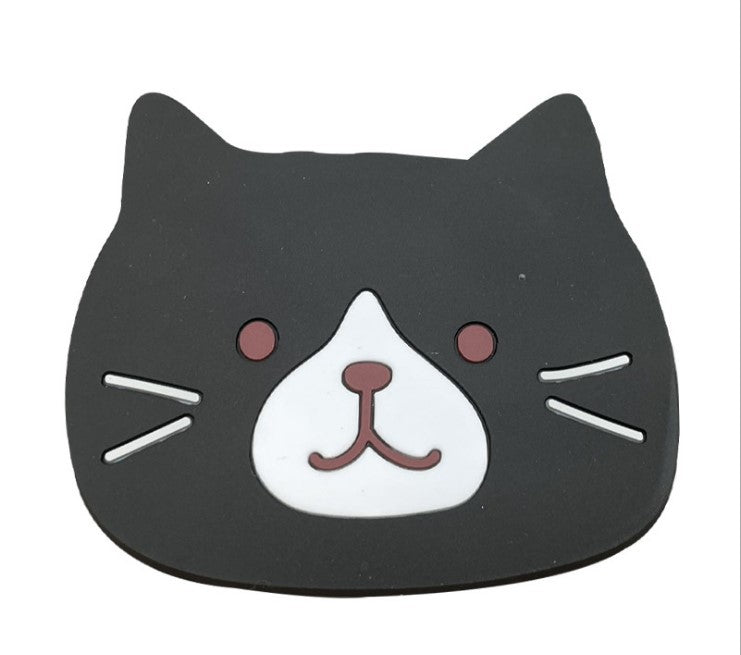 Cute Cat Silicone Coasters with Dog Expressions