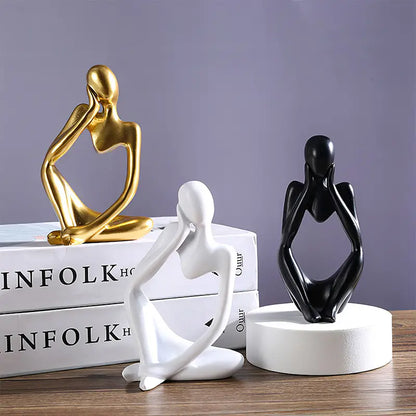 3pcs Handmade Abstract Villain Resin Decorative Statues