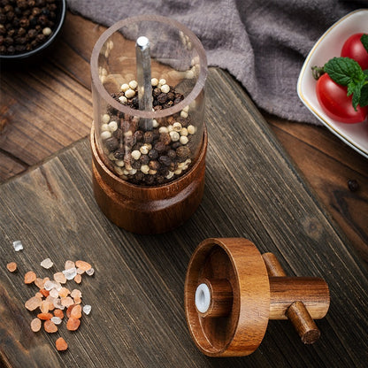 Creative Pepper Grinder with Acrylic and Acacia Wood