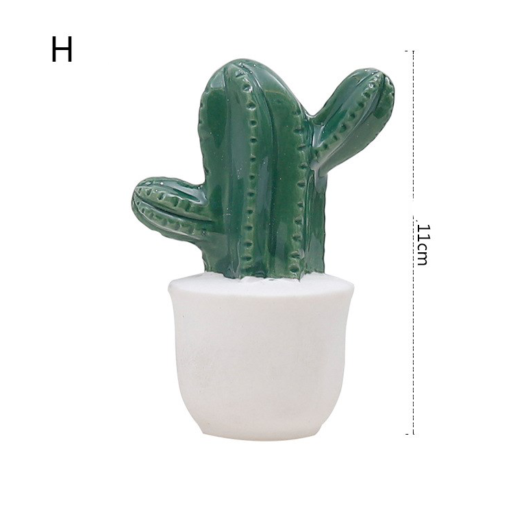 Ceramic Cactus Decorative Piece and Faux Plant