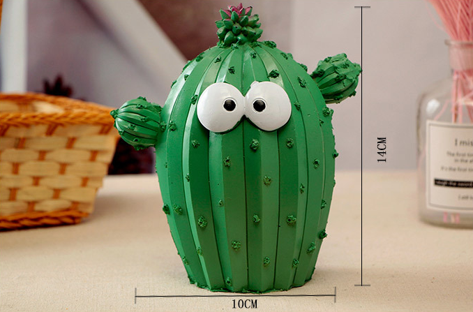Cactus Piggy Bank Decorative Money Saving Jar