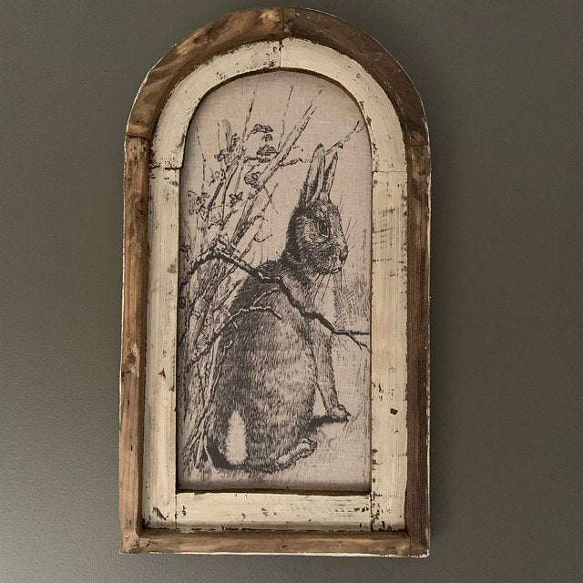 Easter Bunny Wall Art for Rustic Farmhouse Decor
