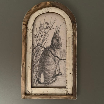 Easter Bunny Wall Art for Rustic Farmhouse Decor