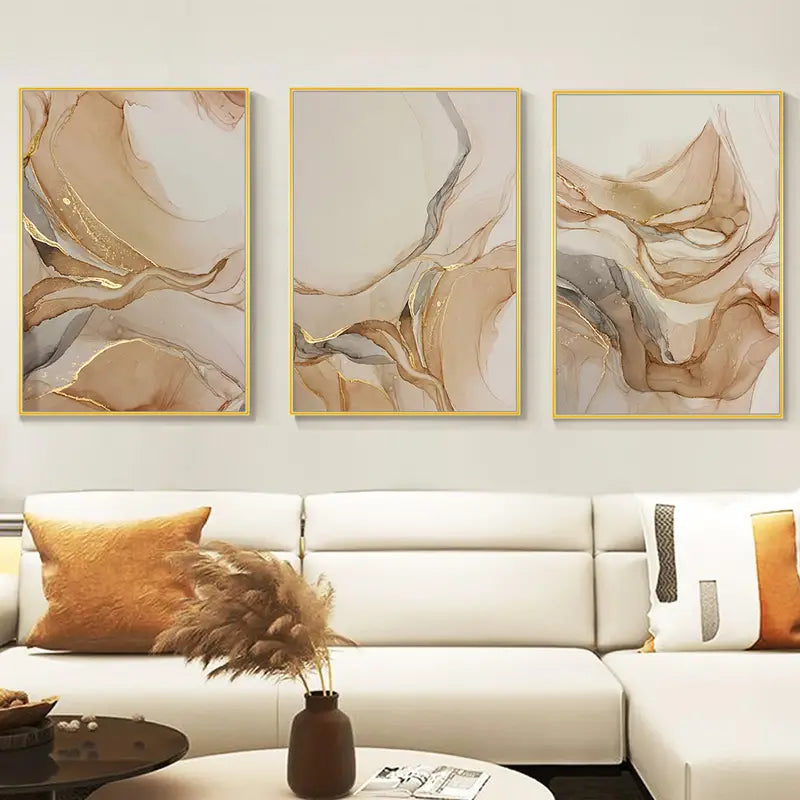 3pcs Boho Modern Abstract Wall Art Canvas Set