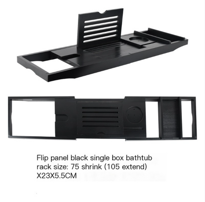 Expandable Non-Slip Bamboo Bathtub Storage Rack