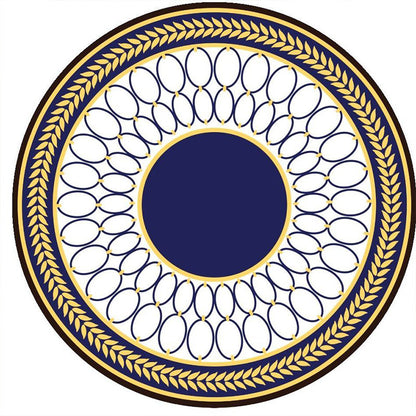 Nordic Style Round Living Room Carpet, Water-Resistant