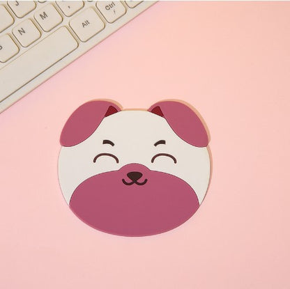 Cute Cat Silicone Coasters with Dog Expressions