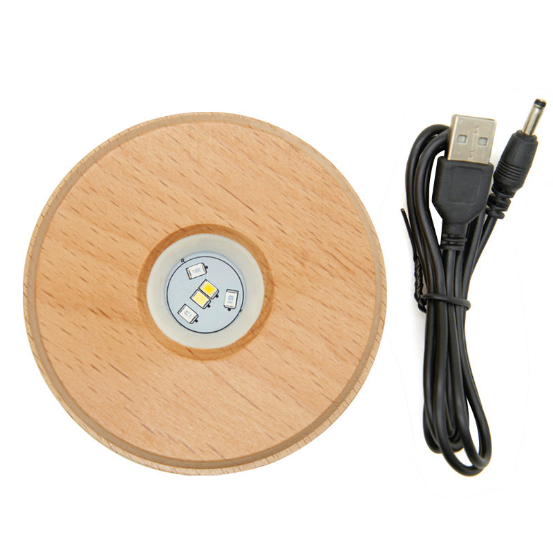 Crystal LED Rotating Multi-Mode Lamp with USB Base