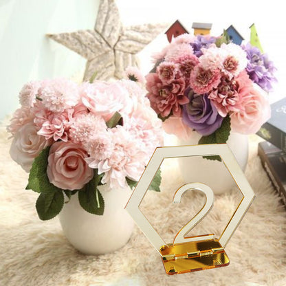 Acrylic Decorative Rose Gold Table Number Holders