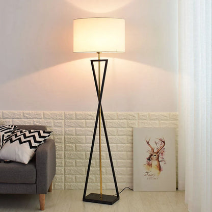 Nordic Fabric-Shade LED Floor Lamp – Cozy Standing Light