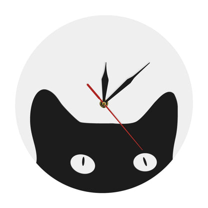 Acrylic Cat Wall Clock - Decorative Quartz Design