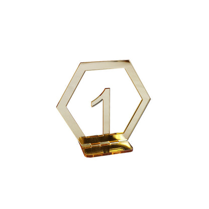 Acrylic Decorative Rose Gold Table Number Holders
