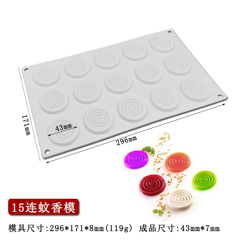Silicone Heart and Round Mousse Chocolate Molds