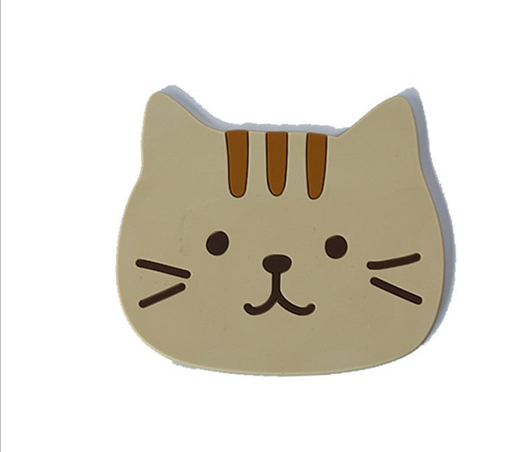 Cute Cat Silicone Coasters with Dog Expressions