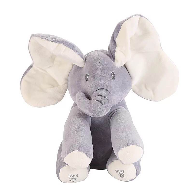 Elefante de peluche musical personalizable para niños
