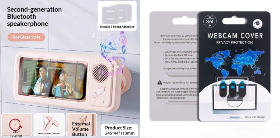Bathroom Waterproof Phone Box with Bluetooth Speaker