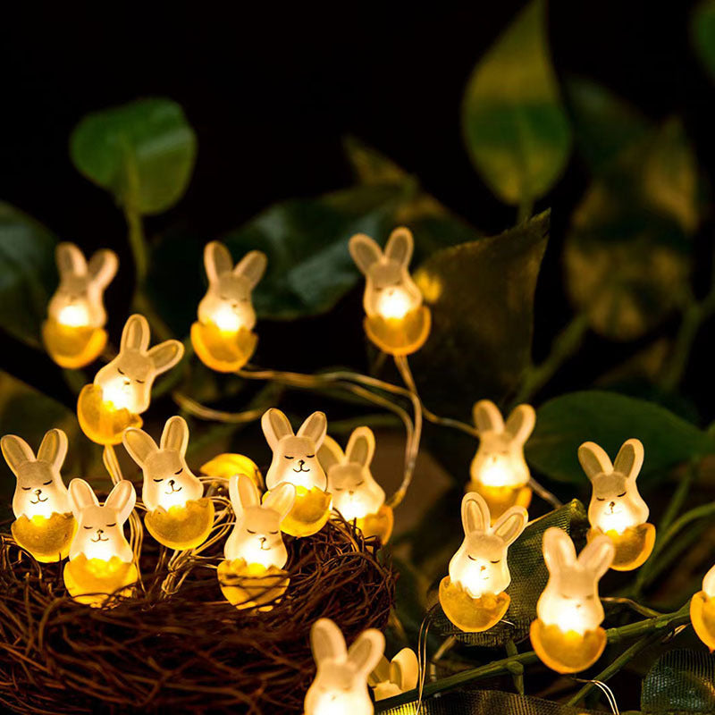 Carrot Rabbit Shaped Decorative Festival Lamp String