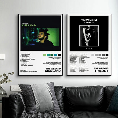 Vinyl Record Band Album Cover Canvas Wall Art