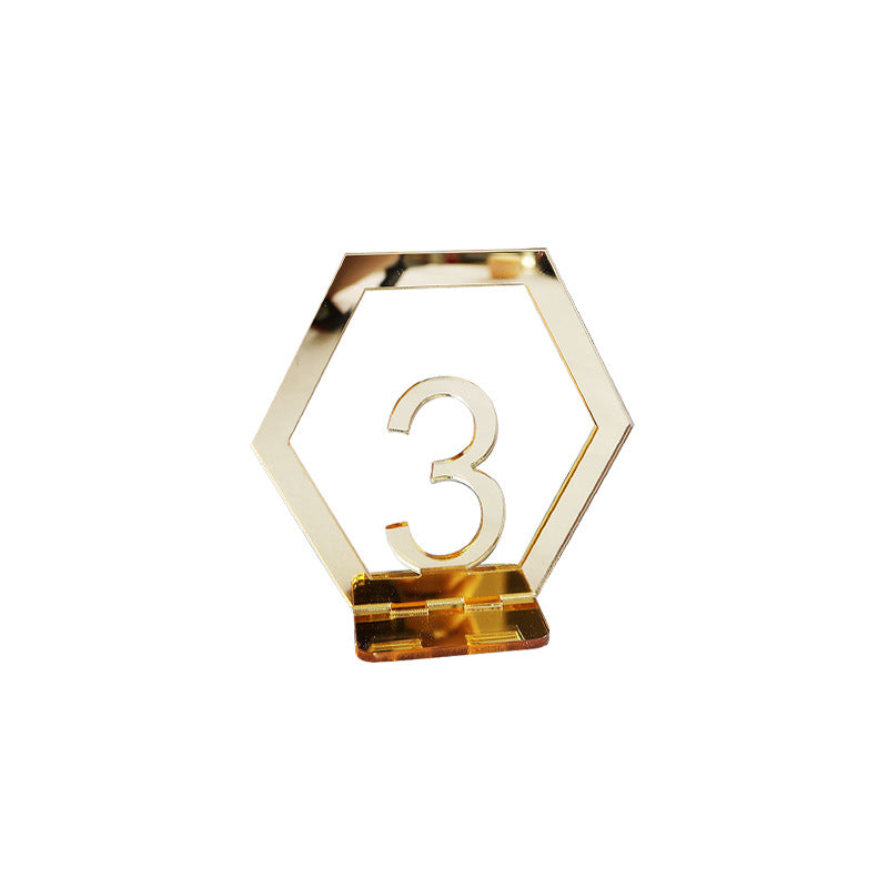 Acrylic Decorative Rose Gold Table Number Holders