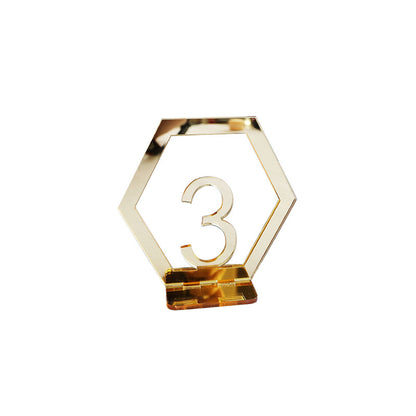 Acrylic Decorative Rose Gold Table Number Holders