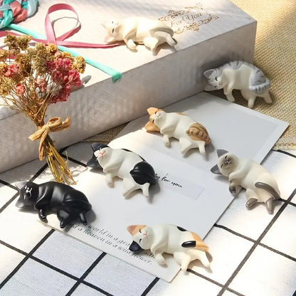 Cute Cat Refrigerator Magnets - Kawaii Decorative Set