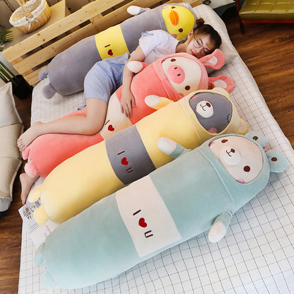 Lindas almohadas de peluche de animales de dibujos animados - Cerdo y pato suaves