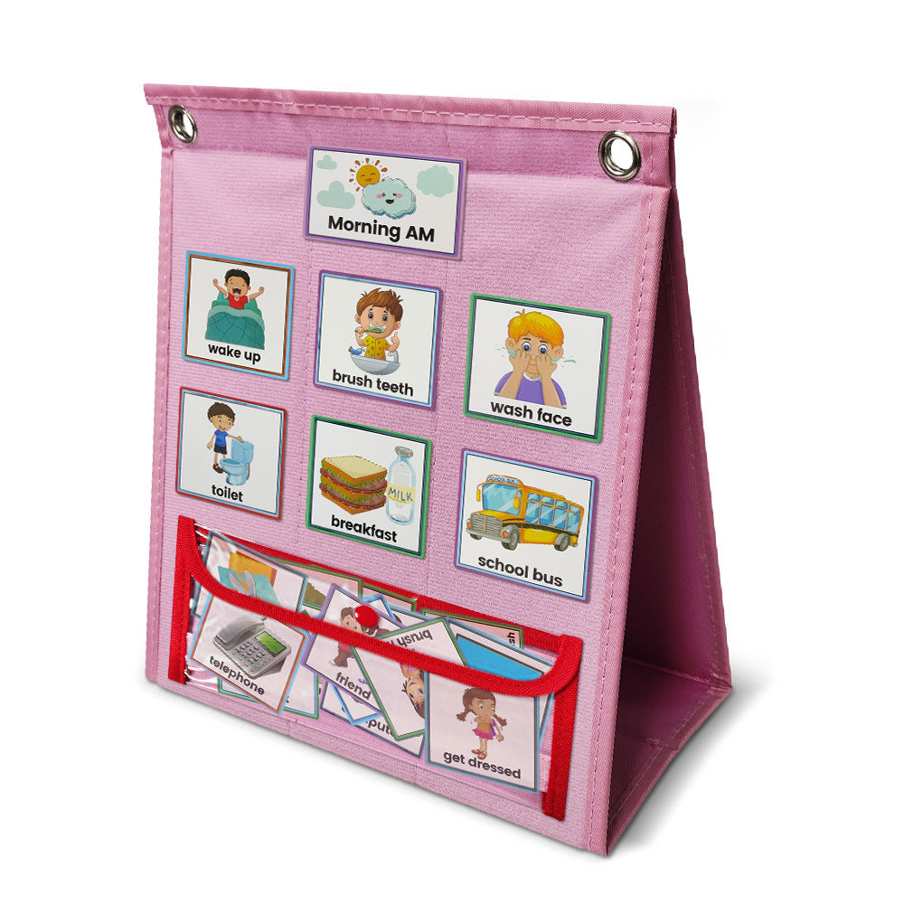 Tablero de Calendario Visual de Tareas Diarias para Niños