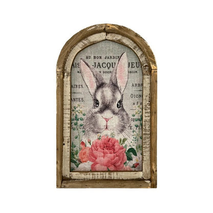 Easter Bunny Wall Art for Rustic Farmhouse Decor
